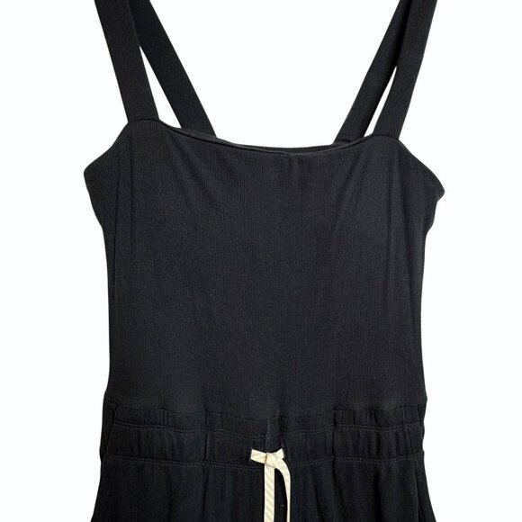 Vuori Mudra Pose Womens Jumpsuit Size S Black Wide Leg Ribbed Athleisure Lounge - Picture 3 of 10